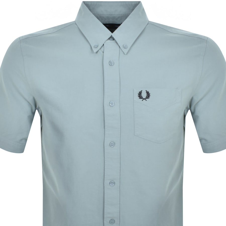 Fred Perry Oxford Short Sleeve Shirt Blue